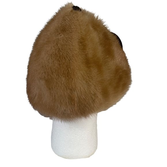 Vintage Vincent & Bill Genuine Fur Hat w Corded Decorative Embellishment - Picture 4 of 5